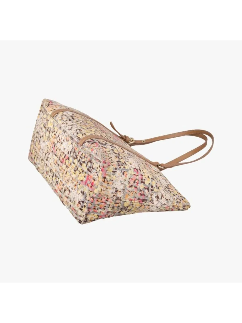 Fendi Zucchino Pattern Brown Multicolor Canvas Handbag